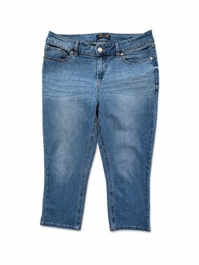 Seven7 Women’s Size 12 Cropped Jean Light Wash Stretch Denim Capri